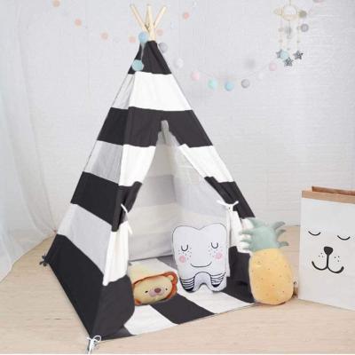 China Children's play tent cotton folding tent indoor and outdoor folding striped children princess tent wholesale indoor castle for sale