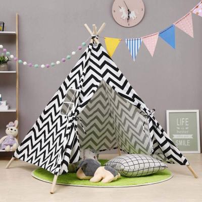 China Children's tent pure cotton wave indoor and outdoor Amazon princess castle tent children's folding tent indoor best-selling play tent for sale