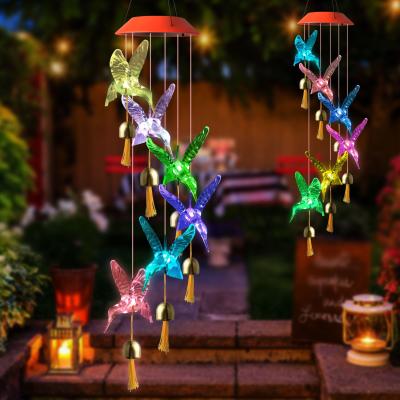 China Garden Led Solar Transparent Hummingbird Lights Holiday Lighting Christmas Gifts Amazon Best Seller Garden Light for sale