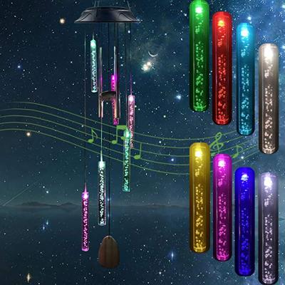 China Garden Gifts for Friends LED Solar Wind Chimes Outdoor Luminous Solar Garden Lights Wind Chimes Decoration for sale