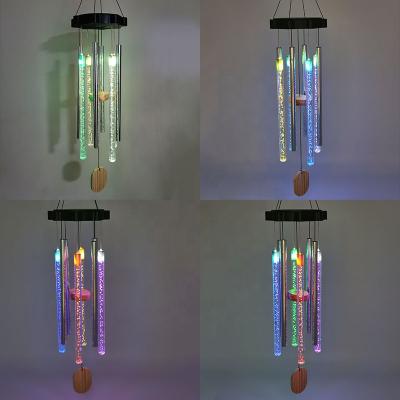 China Garden Amazon Best Selling Luminous Wind Chimes Christmas Gifts Solar Wind Chimes Outdoor Garden Wind Chimes for sale