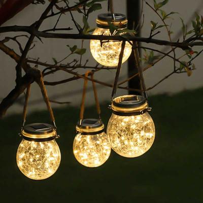 China Amazon Garden Hot Selling Split Mason Jar Glass String Lights Led Solar Outdoor Waterproof Solar Garden Light Christmas Gifts for sale