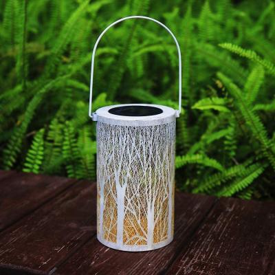 China Outdoor Waterproof Solar Garden Decoration Light LED Garden Light Metal Tree Shade Solar Lantern for sale