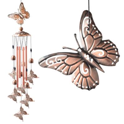 China Amazon Best Selling Retro Fashion Trend Minimalist Butterfly Wind Chimes Gifts Yard Gardening Outdoor Wind Chimes for sale