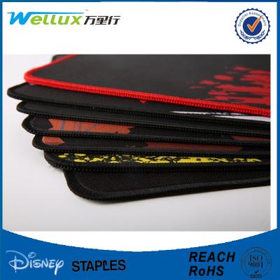 China Custom Printed Rubber Mouse Pad / Sublimation Mousepad with Stitching Edge for sale