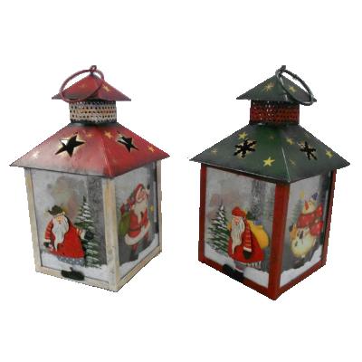 China Christmas Decoration Metal Christmas Lantern Metal Lantern 2 Asst Christmas Decorations for sale