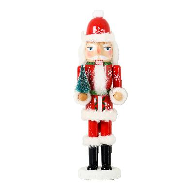 China 2019 Eco Friendly Wooden Christmas Nutcracker Christmas Decoration Christmas Gifts 30 cmH for sale