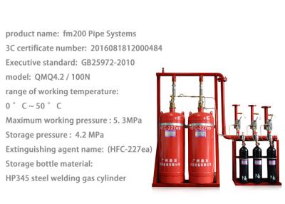 China Laboratory 4.2 MPa Fire Extinguisher Pipe System for sale