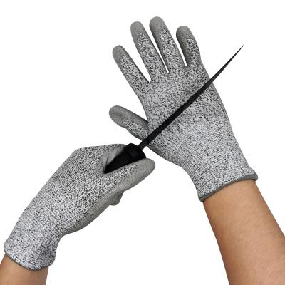 China Industry Minghao 13G HPPE Micro Foam Hot Nitrile Coated Cut Proof Work Gloves for sale