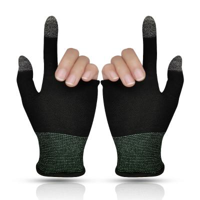 China Touch Buttons Free Sample Silver Fiber Gaming Hand Gloves Thumb Gloves For Gaming Finger Gloves For Game for sale