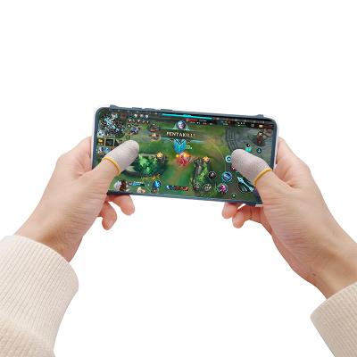 China Touch Buttons Wholesale Sensitive Touch Screen Game Controller Anti-sweat Silver Fiberglass Finger Cradles Mobile Sleeves For Game for sale