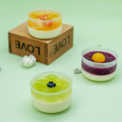 China Disposable Biodegradable Dessert Cup Food Grade Dessert Cups Disposable Eco-Friendly Stocked Clear Plastic Cup With Low Price for sale