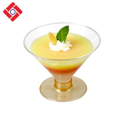 China Popular Disposable Plastic Wedding Glasses Biodegradable Stocked Eco Friendly Disposable Champagne Flutes, Mini Jelly Dessert Cup for sale