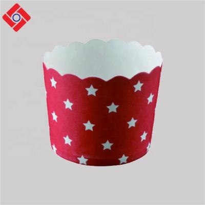 China Disposable Custom Medium Cupcake Wrapper, Greaseproof Round Baking Paper Cup for sale