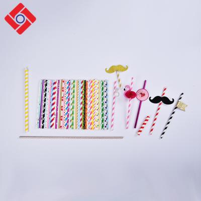 China Approved Degradable Disposable Organic Paper Drinking Straws Wedding Party Decoration 8Mm Bulk for sale