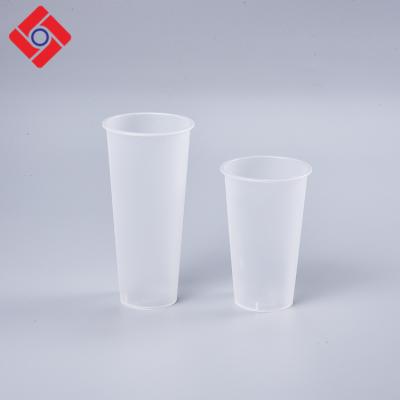 China Long Material Biodegradable Disposable Bubble Tea Ice Cream Snow Top Disposable Eco-Friendly Stocked Plastic Shaved Coffee Cup With Cover for sale