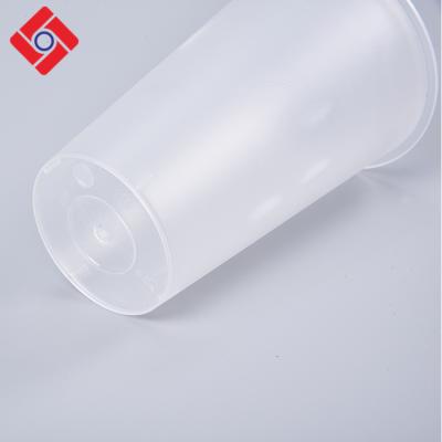 China Disposable Eco Friendly Stocked Biodegradable Customize Pet Disposable Giant Plastic Drinking Bubble Tea Salad Cups Heat Resistant for sale