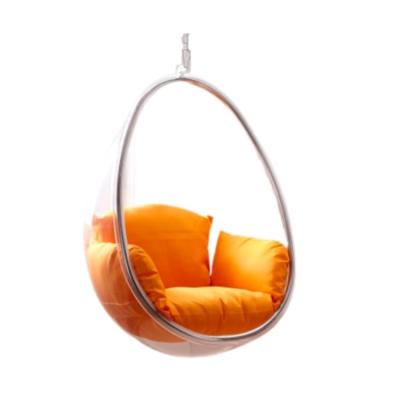 China Home Outdoor Acrylic Bubble Ball Chair Convertible Swing Egg Swing Chair With Stand for sale