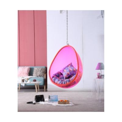 China Convertible Outdoor Acrylic Hammock Chair Egg Swing Bubble Chairs With Hanging Chain For Garden Home for sale