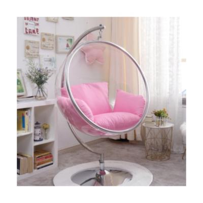 China Convertible Modern New Design Acrylic Hanging Bubble Chairs Swing Chair With Stand For Bedroom for sale