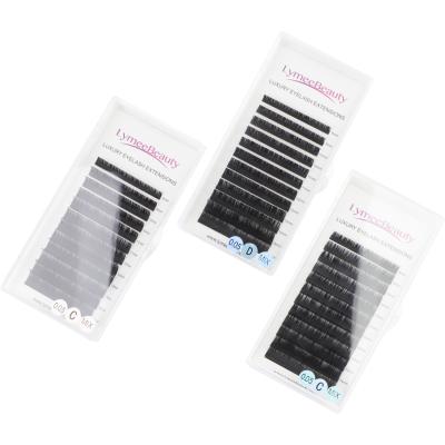 China Wholesale Premium Natural Eyelash Extension Matte Individual Premium Silk Eyelash Super Black Extension for sale