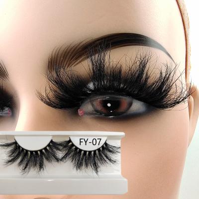 China Natural Soft Eyelash Clean Brand Makeup Mink Lashes 3d 25mm Handmade Natural Looking Lashes Real With Custom Bundles for sale