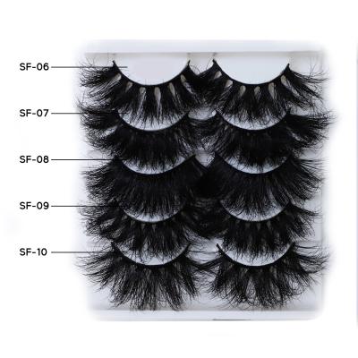 China Wholesale Individual Mink Strip Lashes Natural Private Label Soft Eyelashes 25mm 3d Mink Eyelashes for sale