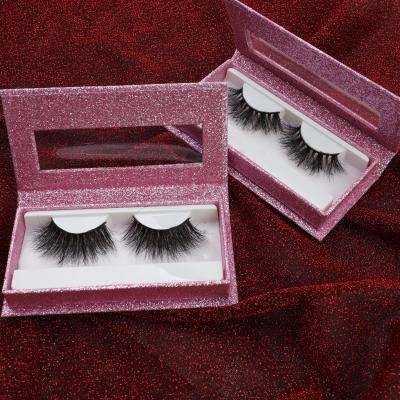 China Popular Super Thin Invisible Strip 25mm 3d Real Mink Fur Strip Natural Soft Eyelash Eyelashes for sale