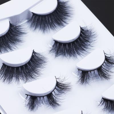 China High Quality Handmade False Eyelashes Natural Soft Mink Eyelashes Real Eyelash Factory Price 3d False Eyelashes 4 Pairs for sale