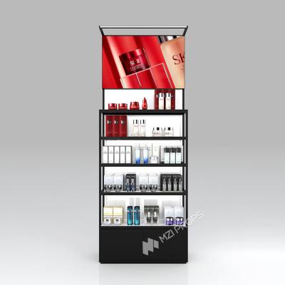 China KLNS-R5 Adjustable Shelves Skincare Display Cabinet with 5mm Thick White Glass for sale