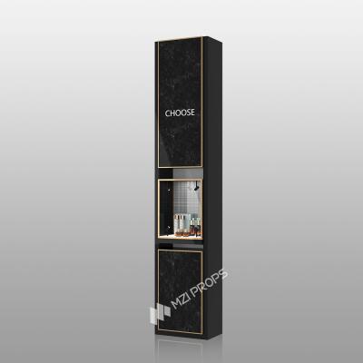 China TJiS-B6 3mm Ceramic White Acrylic Letters Skincare Display Cabinet with LED Lights for sale