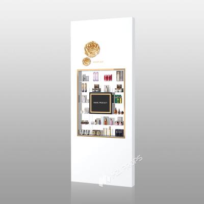 China TJiS-B5 Milky-White Acrylic Light Box Skincare Display Cabinet with Transparent Shelves for sale