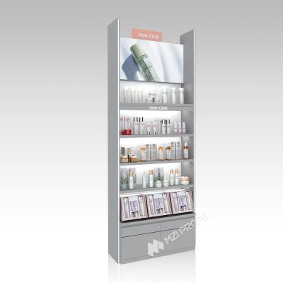 China YHeS-P1 Recessed Structure Skincare Display Cabinet with Milk White LED Tubes for sale