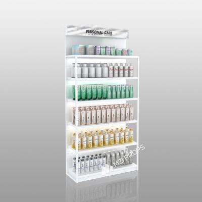 China ZhMS-V9 Porcelain White Organic Panel Skincare Display Cabinet with Versatility for sale