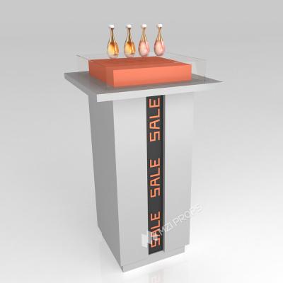 China GDR05-JC04 Retail Display Rack with Laminated Board and Orange Acrylic Assembled Box for Luxury Retail for sale