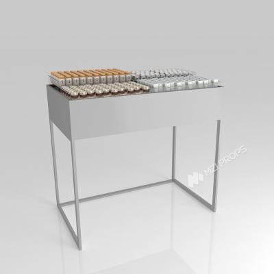 China GDR07-XY04 Cosmetic Display Table with 3mm Transparent Acrylic Joint Box and Display Flexibility for Shopping Mall for sale