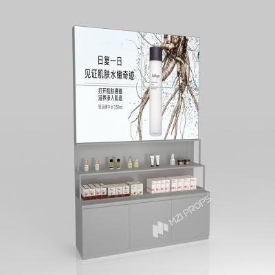 China GDR09-YB01 Retail Display Counter with 80mm Soft Film Light Box and LED Light Strips for Cosmetics Retail Stores for sale