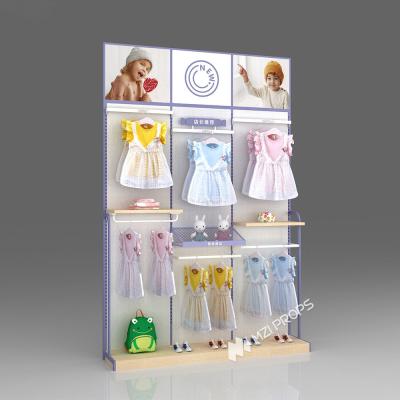 China M2-D2 Children's Clothing Retail Store Cabinet with 5MM Andy Board Painting and Adjustable Shelves for sale