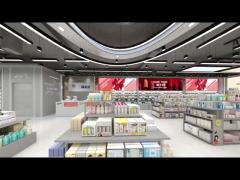 YXiS-X2 Concealed Storage Skincare Display Cabinet with 5mm Gray Acrylic Sheet