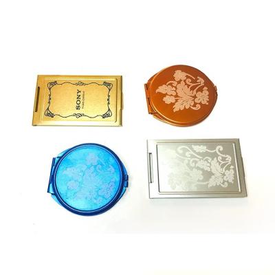 China Magnifying Mirror OEM Pocket Mirror Aluminum Folding Cosmetic Mirror for sale