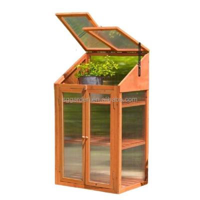 China Easily Assembled Wooden 3 Tier Garden Greenhouse Wooden Outdoor Waterproof Indoor Layering Frame for sale