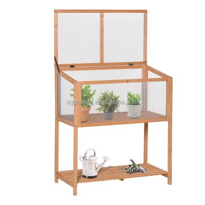 China Easily Assembled Custom Wooden Greenhouse Box Growing Vegetables Horticulture Landscaping Greenhouse for sale