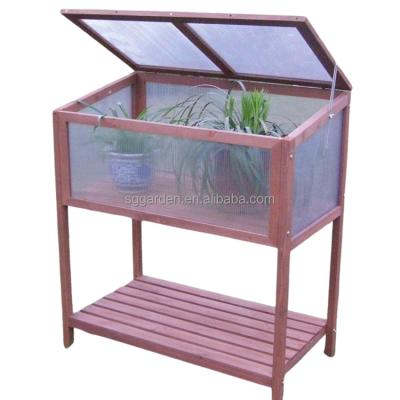 China Hot Selling Greenhouse Outdoor Wooden Durable Wooden Layers Easily Assembled Frame Climbing Landscaping Greenhouse for sale