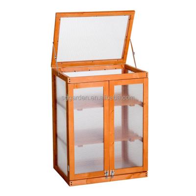 China Quick Delivery Easily Assembled Customized 3 Tier Wooden Outdoor Waterproof Indoor Garden Greenhouse for sale