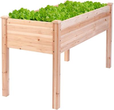 China Eco-Freindly Nature Solid Wood Vertical Raised Bed Garden PlanterBox for sale