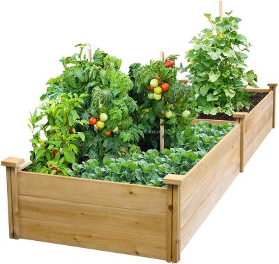 China Eco-Freindly Customized Outdoor Wooden Garden Raised Bed Planter Box for sale