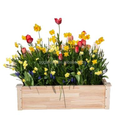 China Eco Friendly Eco-Freindly Easily Assembled Wooden Flower Raised Garden Bed for sale