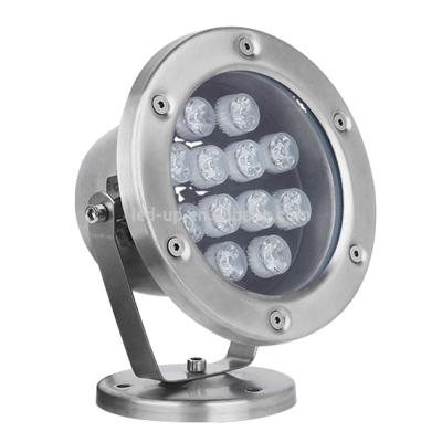 China LANDSCAPE 12W Stainless Steel Led Pool Lights Ip68 Waterproof Led Pond Lights for sale