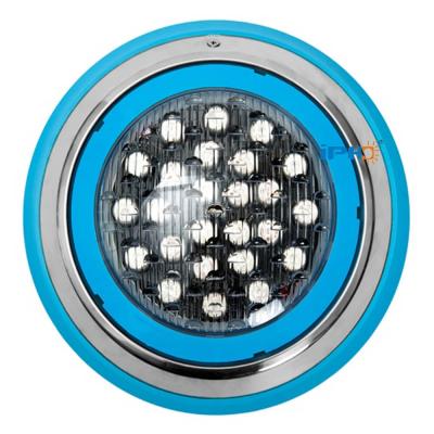 China 24W AC24V Ip68 Outdoor Mounted Round Underwate Led Swimming Pool Light Waterproof Wall Mounted Swimming Pool Light for sale