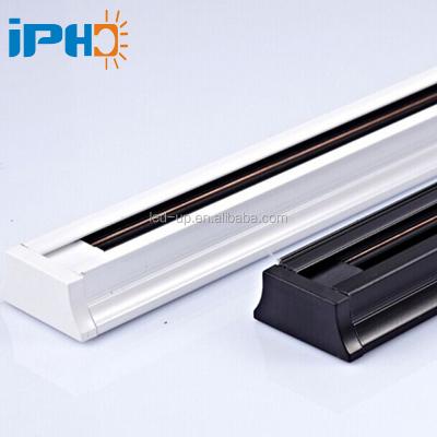 China Indoor IPHD Led Track Light Rail 1meter Length Aluminum Spotlight Rail White Black for sale